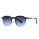 JUJNTNT Sunglasses for Women Men Retro Gradient Uv400 Rivets(Blue grey blue)