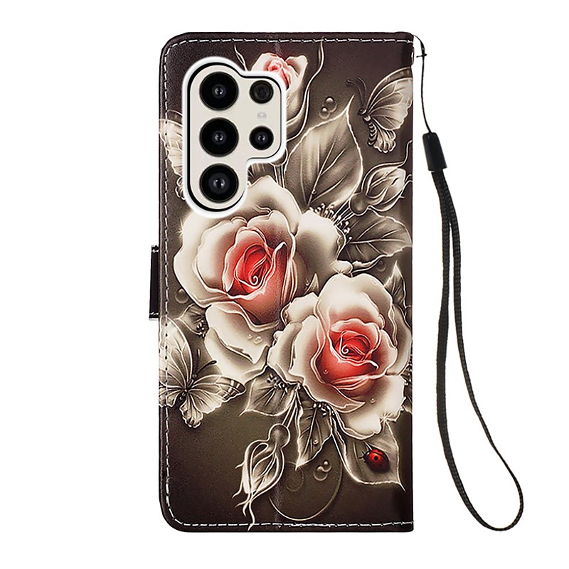 Phone Case For Samsung Galaxy S26 Ultra Plus S25 S24 S23 S22 S23 FE S21 Ultra Plus S20 A14 A34 Back Cover Wallet Case with Stand Holder Magnetic with Wrist Strap Retro TPU PU Leather