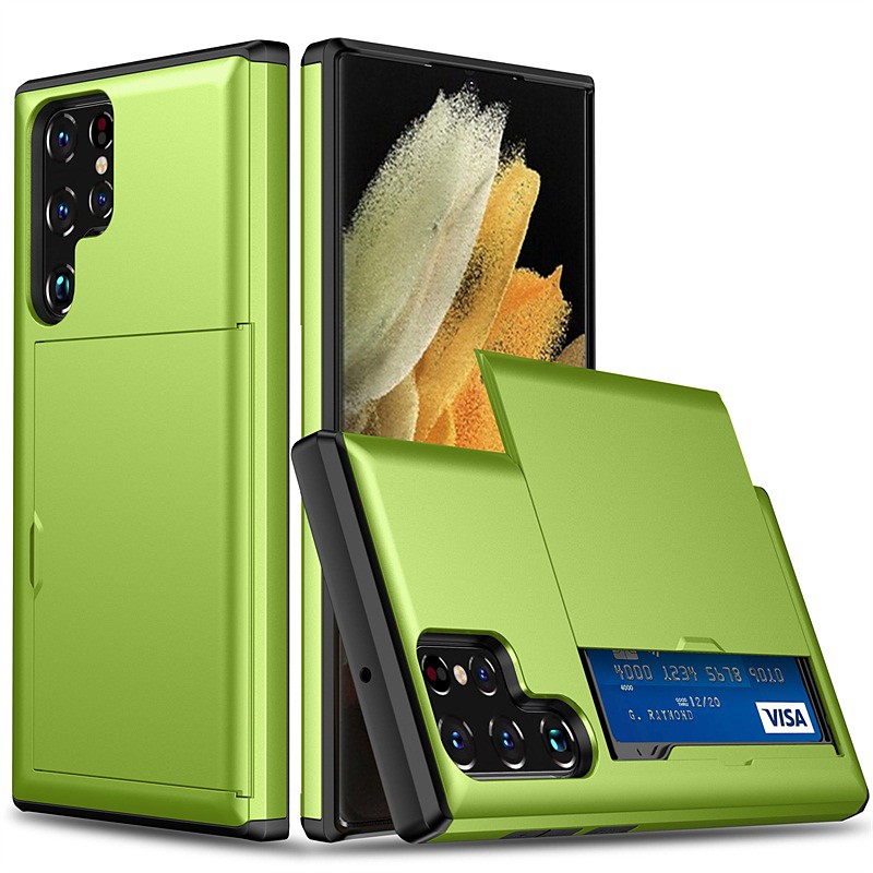 Phone Case For Samsung Galaxy S26 Ultra Plus S25 S24 S23 S22 S21 FE S21 Ultra Plus S20 Back Cover Card Holder Dustproof Shockproof Solid Colored TPU