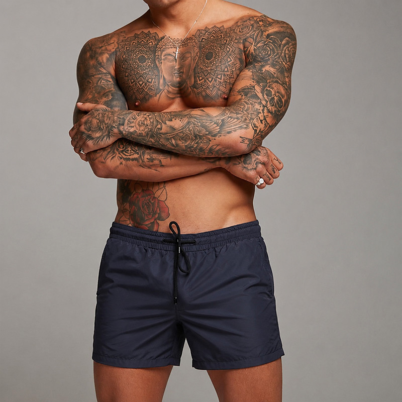 Men's Athletic Shorts 3 inch Shorts Workout Shorts Short Shorts Running Shorts with Mesh lining Zipper Pocket Elastic Drawstring Design Solid Color Quick Dry Breathable Short Gym Running Fitness