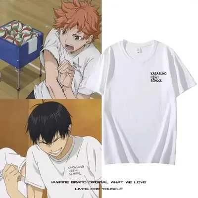 2025 Summer Haikyuu Men Tshirt Short Sleeve T-Shirt Shoyo Hinata Japanese Anime Volleyball Apparel