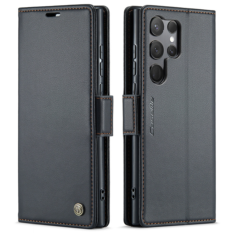 Phone Case For Samsung Galaxy S22 S21 Ultra Plus S20 A56 A36 A16 A06 A55 5G A35 5G A25 Wallet Case Flip Cover Magnetic Full Body Protective Kickstand PU Leather