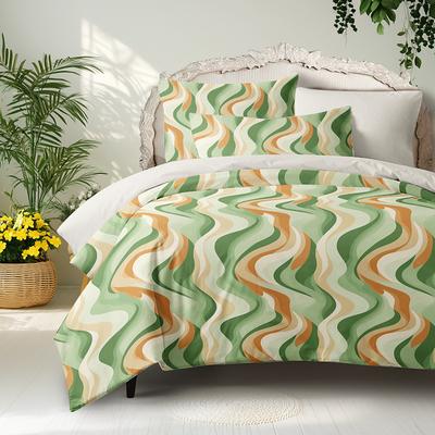 100% Cotton Duvet Cover Set Geometric Pattern Comforter Set,Printed Boho Comforter Cover Bedding Sets With Envelope Pillowcase, Room Decor King Queen Duvet Cover
