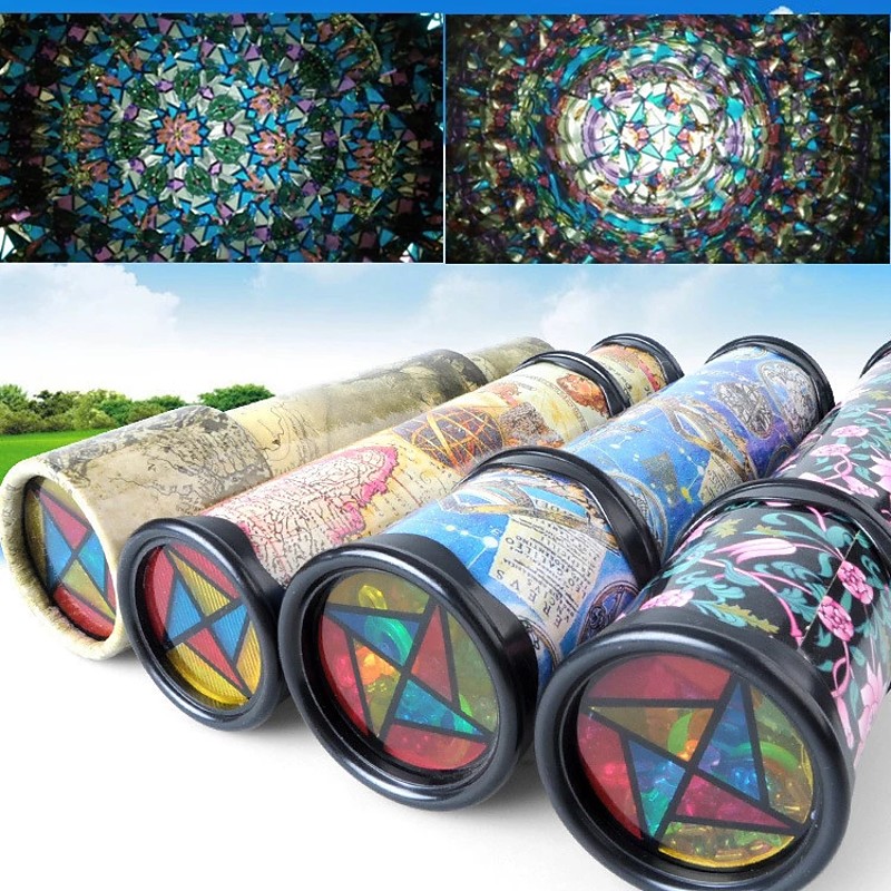3 pcs New Scalable Rotation Kaleidoscope Magic Changeful Adjustable Fancy Colored World Toys For Children Autism Kid Puzzle Toy Christmas Gift
