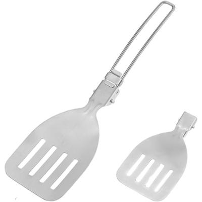 Stainless Steel Foldable Spatula Shovel, Portable Food Turner BBQ Tools,Outdoor SUS304 Compact Durable Cooking Utensils for Camping, Hiking, Picnic, Travel, Easy to Use and Store