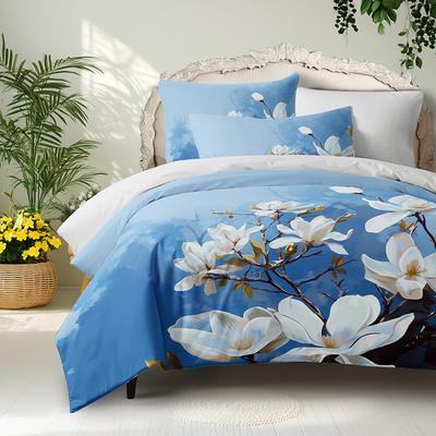 Chinese Scenery Series Landscape Pattern Duvet Cover Set Comforter Set,printed Boho Comforter Cover Cotton Bedding Sets With Envelope Pillowcase, Room Decor King Queen Duvet Cover