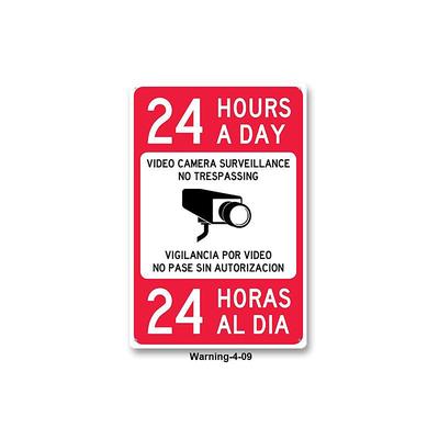 1pc Warning Metal Tin Sign No Trespassing Signs Private Property, Metal 24 Hour Video Surveillance Signs Security Camera Sign For Home Outdoor Property Yard Business Driveway Alert 20x30cm/8''x12''