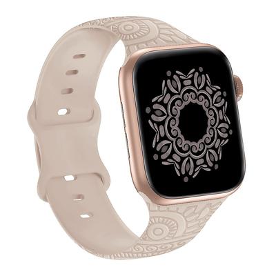 Sport Band Compatible with Apple Watch band 38mm 40mm 41mm 42mm 44mm 45mm 49mm Elastic Butterfly Buckle Adjustable Silicone Strap Replacement Wristband for iwatch Ultra 2 Series 9 8 7 SE 6 5 4 3 2 1