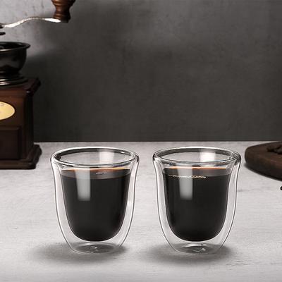 150ml Clear Double Wall Glass Coffee Mugs Insulated Layer Cups Set for Bar Tea Milk Juice Water Espresso Shot Glass