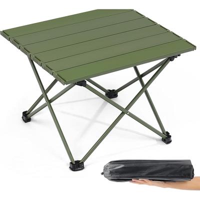 Portable Camping Side Table, Ultralight Aluminum Folding Beach Table with Carry Bag for Outdoor Cooking, Picnic, Camp, Boat, Travel