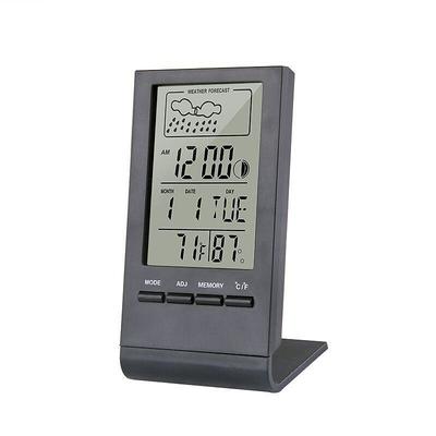 LED Digital Clock Thermometer Hygrometer Gauge Indicator Alarm Clock Indoor/Outdoor Weather Station Automatic Electronic Temperature Humidity Monitor Clock