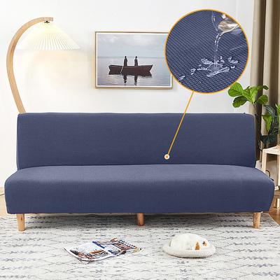 Water Resistant Sofa Bed Slipcover 1-Piece Stretch Burgundy Sofa Slipcover Armless Sofa Cover Furniture Protector Soft with Elastic Bottom for Kids, Spandex Jacquard Small Checks