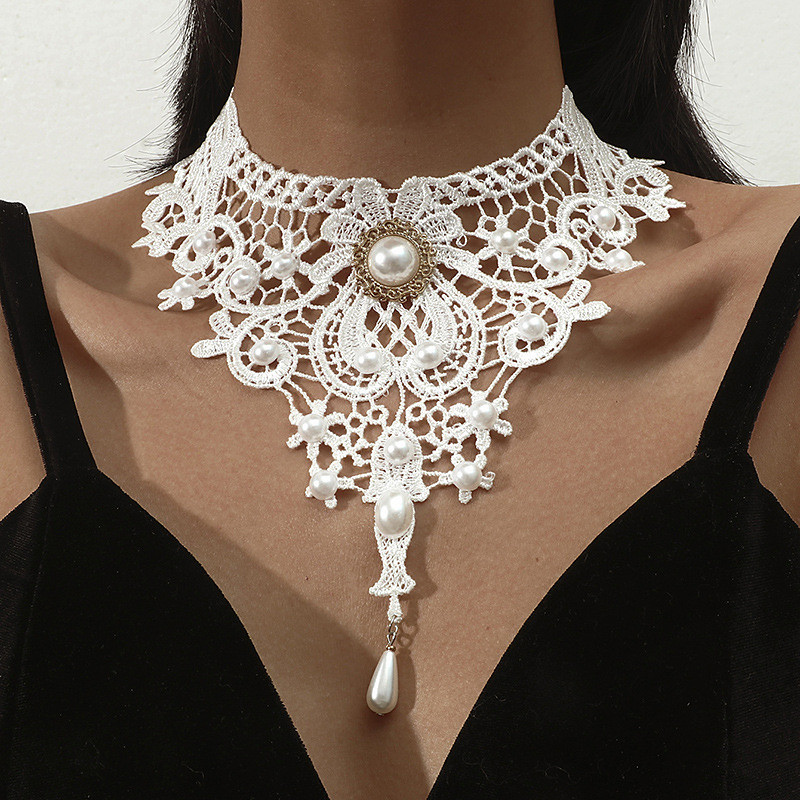 Necklace Lace Choker Necklace Punk Gothic Alloy For Disco Cosplay Carnival Women's Costume Jewelry Fashion Jewelry