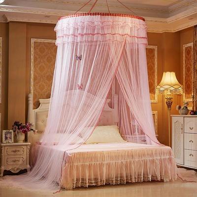 Indoor Princess Top Mosquito Net Bed Canopies Bed Curtains, Universal Size, Easy to Install, Suitable for Children Students Couples