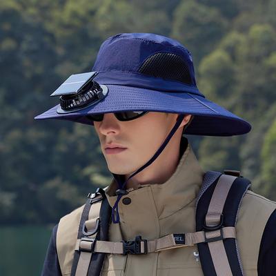 1 Pc Wide Brim Solar Fan Hat for Summer Tourism Mountaineering, Fishing, Camping Sunscreen Hat, Cool and Breathable Fisherman's Hat