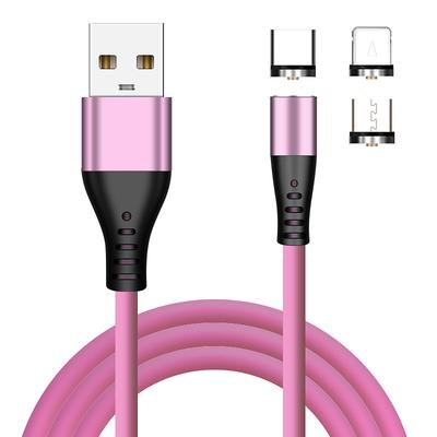 USB C Cable Lightning Cable Micro USB Cable USB A to Lightning / micro / USB C 2.4 A Charging Cable Magnetic Liquid Silica Gel For iPad Samsung Xiaomi Phone Accessory