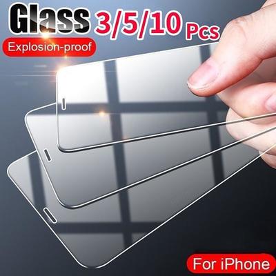 3 pcs 5 pcs 10 pcs Screen Protector For Apple iPhone 16 iPhone 15 Pro Max Plus iPhone 14 13 12 11 Pro Max Mini X XR XS Max 8 7 Plus Tempered Glass 9H Hardness Anti Bubbles Anti-Fingerprint High