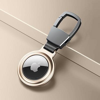 Magnetic Cases For Apple Airtag Bluetooth Locator Tracker Sleeve Anti-Lost Anti-Scratch Metal Protective Cover With Keychain For Airtags