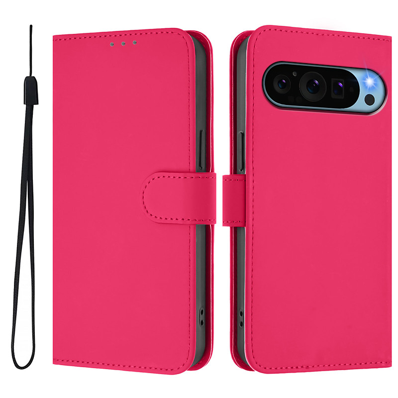 Phone Case For Pixel 9 Pro Pixel 9 Pro XL Pixel 8 Pro Pixel 8 Pixel 9 Pixel 7 Pixel 7 Pro Pixel 6 Pixel 6 Pro Flip Cover with Stand Holder with Wrist Strap Card Slot Retro TPU PU Leather