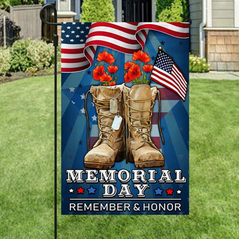 4th of July Veteran's Day Garden Flag 12 x 18 Inch Yard Flags, Independence Day Memorial Day Small Garden Flags for Outside, Outdoor Flags, Holiday Garden Flags for All Seasons