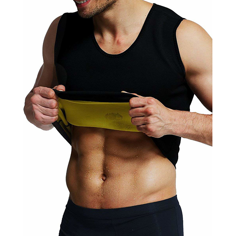 Men Muscular Bodyweight Training Muscle Building Sweat Control Sweat Vest Sweat Shaper Sauna Vest For Gym Workout Exercise Fitness