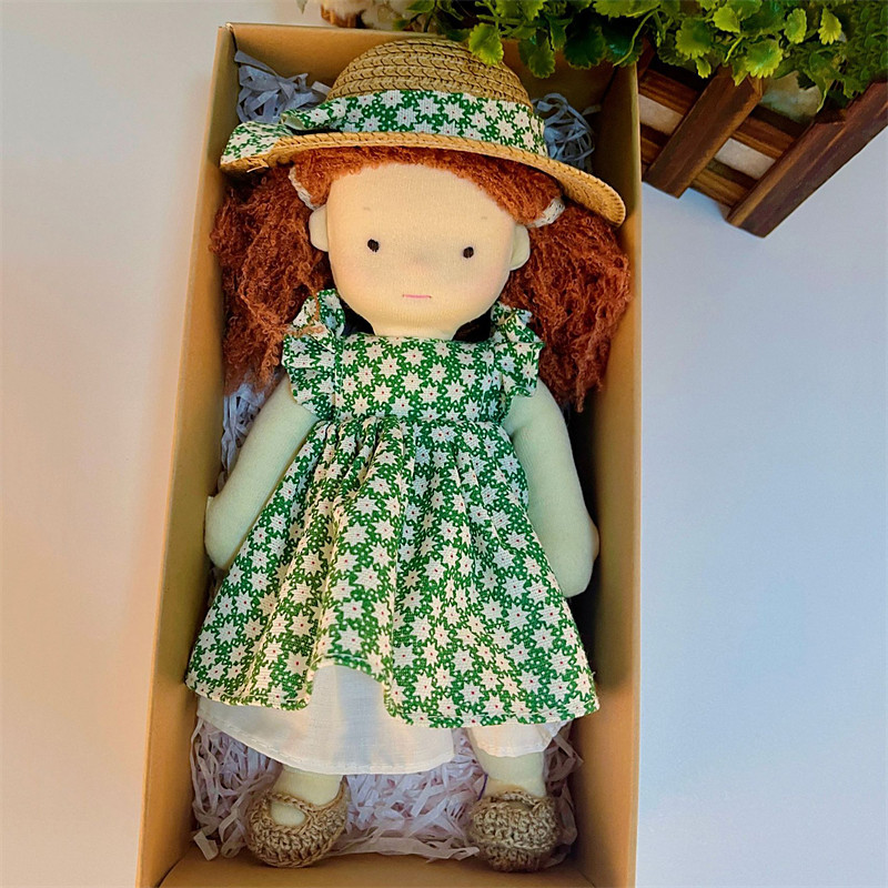 Waldorf Doll Handmade Pure Cotton Doll Changing Clothes Soft and Cute Plush Puppet Female Children's Toys Christmas Gift