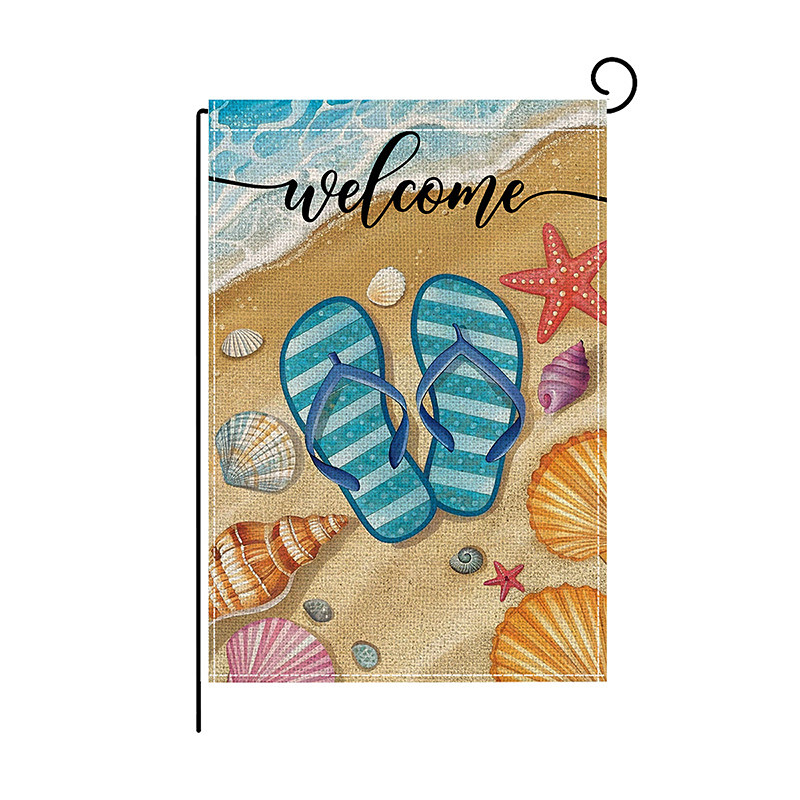 Flag 12 x 18 Inch Yard Flags, Hello Summer Small Garden Flags for Outside, Outdoor Flags, Holiday Garden Flags