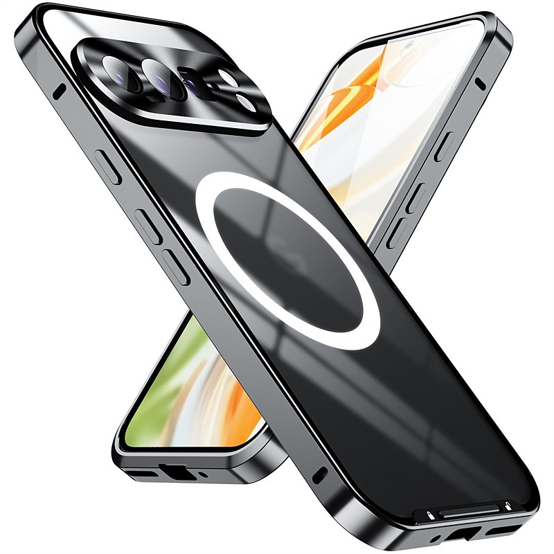 Phone Case For Google Pixel 9 Pro Pixel 9 Pro XL Pixel 8 Pro Pixel 8 Pixel 9 Pixel 7 Pixel 7 Pro Magnetic Adsorption With Magsafe Transparent Camera Lens Protector Support Wireless Charging Acrylic