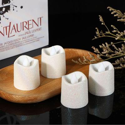 12pcs Flickering Flameless Candles Light Shiny Glitter Votive Candles LED Tea Lights Decoration for Christmas/Halloween Holidays Wedding Outdoor Table Party Festival