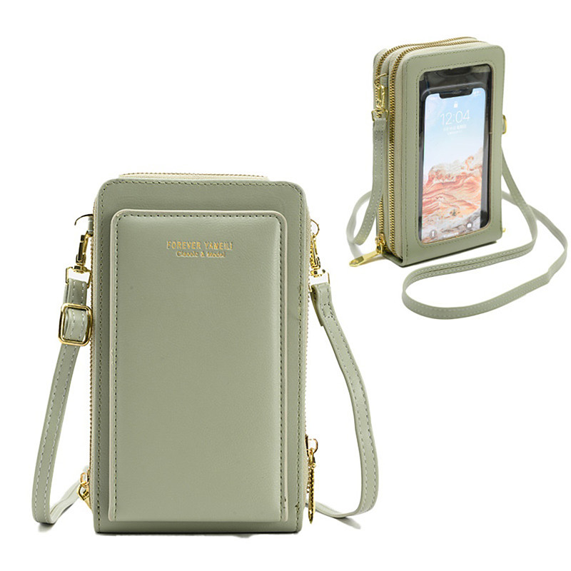 Cell Phone Purse, Women's Phone Case Crossbody, Touchscreen Phone Wallet Crossbody with Adjust Chain Strap, Waterproof Small Messenger Shoulder Bag Handbag Magnetic Snap Fit to 6.5 Phone