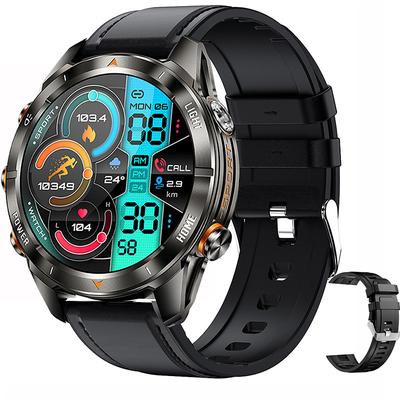 KT80 Smart Watch 1.46 AMOLED Fitness Tracker with Flashlight, Bluetooth Calls, Sleep Monitor, Waterproof IP68, 100 Sports Modes, Long Standby, Compatible with Android iOS