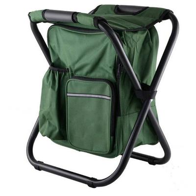 Outdoor Multi-functional Collapsible Stool Camping Folding Stool Portable Insulated Cooler Bag Stool Folding Chair with Backpack for Camping Beach Fishing