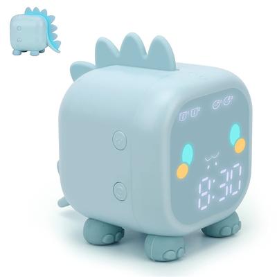 Kids Alarm Clock Digital Alarm Clock Bedroom Cute Dinosaur Alarm Clock 's Sleep Trainer Wake Up Light Night Light with USB Alarm Clock for Boys Girls Birthday Gifts