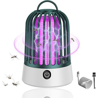 Mosquito Trap Insect Killer Electric, 2 in 1 Camping Mosquito Lamp with LED Light, Hangable Insect Lamp Insect Trap UV Lamp Mosquito Killer, USB Fly Trap Electric