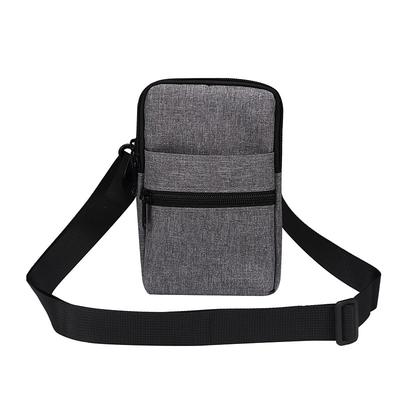 Universal 7.2 inch Denim Phone Case Waist Bag Zipper Bag Waist Hanging Diagonal Cross Bag