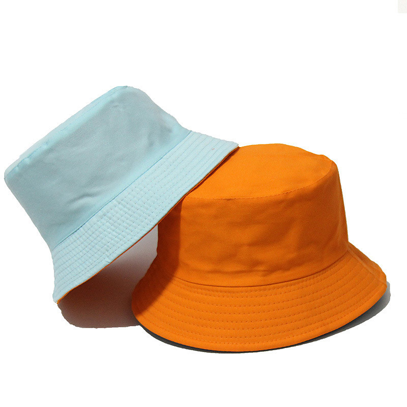 Men's Bucket Hat Sun Hat Fishing Hat Boonie hat Hiking Hat Orange / Blue Yellow / Blue Cotton Streetwear Stylish Casual Outdoor Daily Going out Plain UV Sun Protection Sunscreen Lightweight Quick Dry