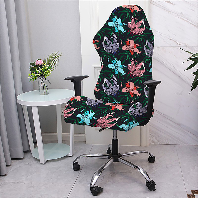 Office Chair Cover Gaming Chair Covers Stretch Washable Computer Chair Slipcovers for Armchair, Swivel Chair, Gaming Chair,Computer boss Chair Floral Printed