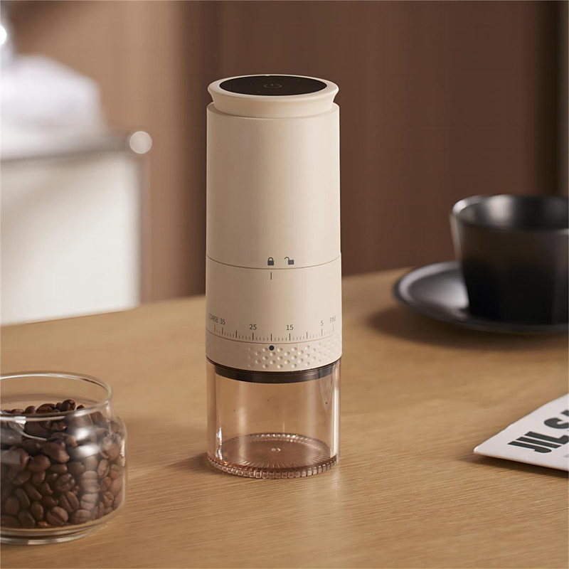 Portable Electric Conical Burr Coffee Grinder Rechargeable Small Bean Mill with 38 Adjustable Grind Settings Compact Cordless Travel Grinder