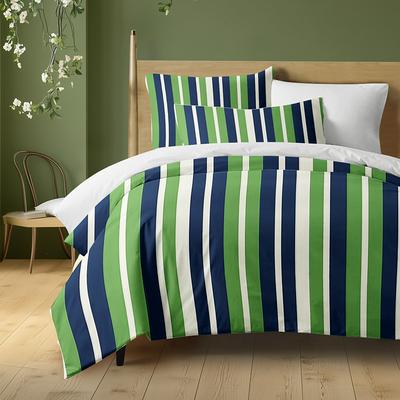 Green Stripe Pattern Duvet Cover Set Comforter Set 2/3PCS Luxury Cotton Bedding Set Home Decor Bedding Gift King Queen Full Size Queen King Size