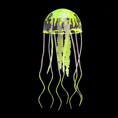 1Pcs Artificial Vivid Jellyfish Silicone Fish Tank Decoration Aquarium Decoration Fish Tank Simulation Coral Plant Decoration