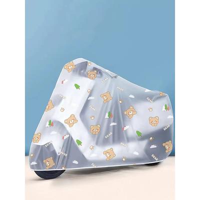 Scooter Rain Cover for Electric Bike, PEVA Waterproof Dust Cover with Floral Print, Universal Fit for Yadea, Xiaodao and Other E-Bikes