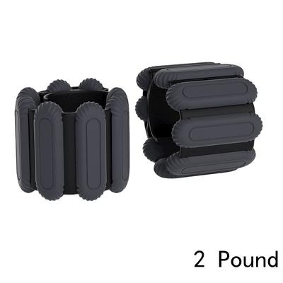 1 Pair Silicone Weighted Wristbands for Swimming and Fitness, Adjustable Wrist and Ankle Weights for Pilates Outdoor Sports Exercise Training