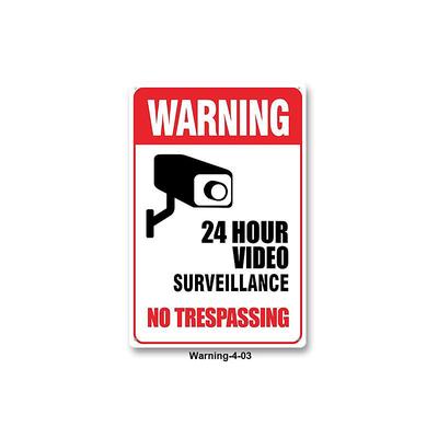 1pc Warning Metal Tin Sign No Trespassing Signs Private Property, Metal 24 Hour Video Surveillance Signs Security Camera Sign For Home Outdoor Property Yard Business Driveway Alert 20x30cm/8''x12''