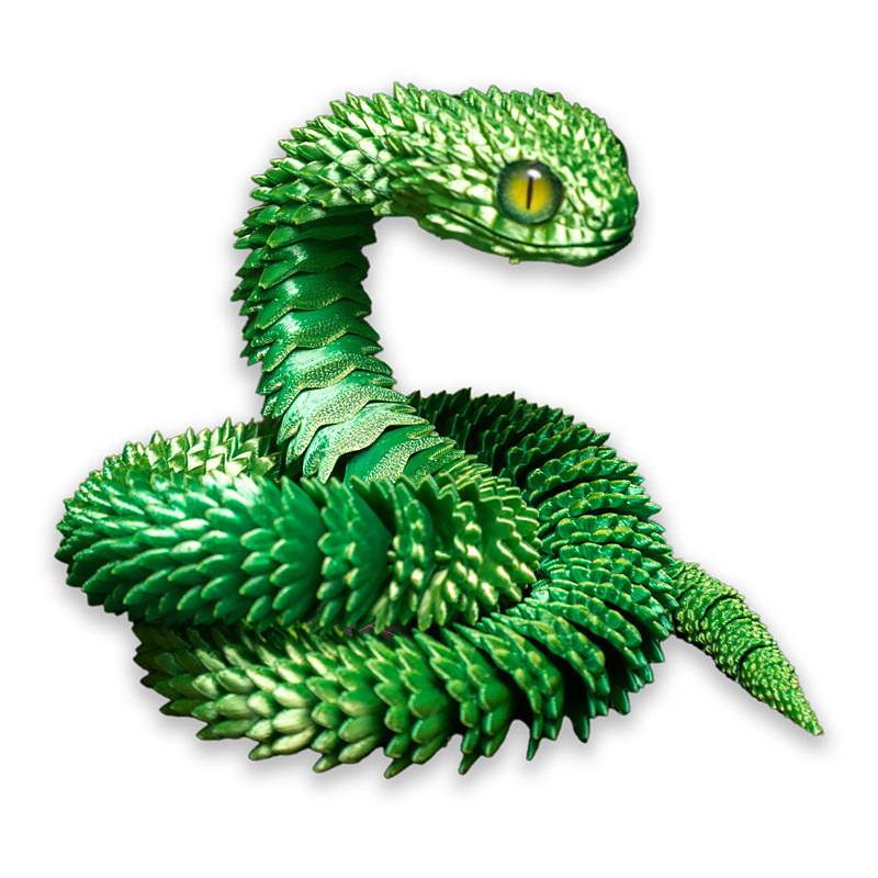 3D Printed Animals Set 3D Printed Snake Toys 3D Printed Articulated Flexible Fidget Toy 3D Printed Animals Exquisite Cute Pet Toy Adults Fidget Toys Christmas Gift