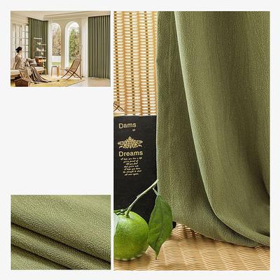 Linen Textured Thermal Curtains Blackout Privacy Protection Draperies, Noise Reducing Ring Top Drapes, for Bedroom/Living Room/Hotel 1pc