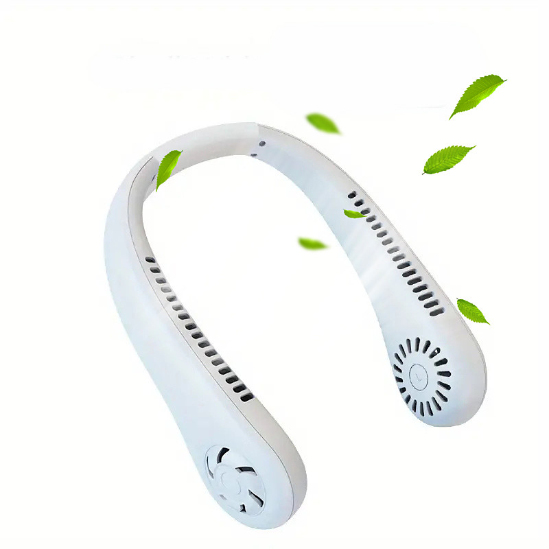 Portable Neck Fan, Bladeless Personal Fan, Hands-Free Wearable Small Air Conditioner, 3 Speeds USB Rechargeable Cooling Fan for Travel, Office, Outdoor Sports, Quiet Long Battery Life