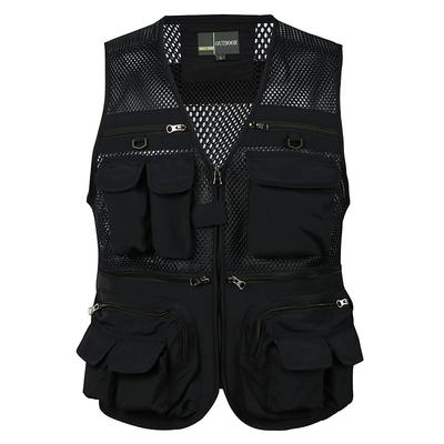 Men's Fishing Vest Hiking Vest Summer Outdoor Lightweight Work Safari Travel Photo Vest with 16 Pockets Breathable Quick Dry Mesh Polyester Orchid Black Light Green Hunting