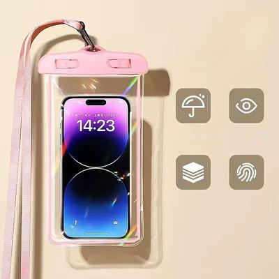 Mobile Phone Waterproof Bag with Touch Screen Self Sealing and Sealing for Swimming Seaside Diving Shooting Drifting Transparent Waterproof Phone Case
