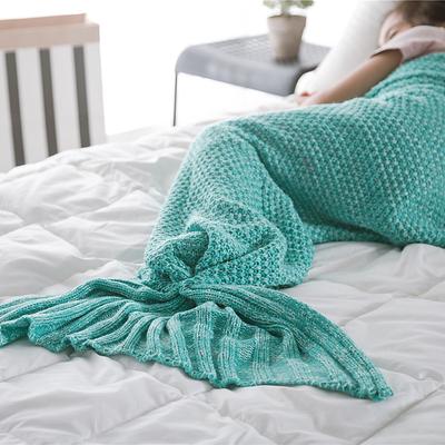 Simple Mermaid Blanket Mermaid Tail Knitted Blanket Throw Blanket For Baby personalized baby blankets