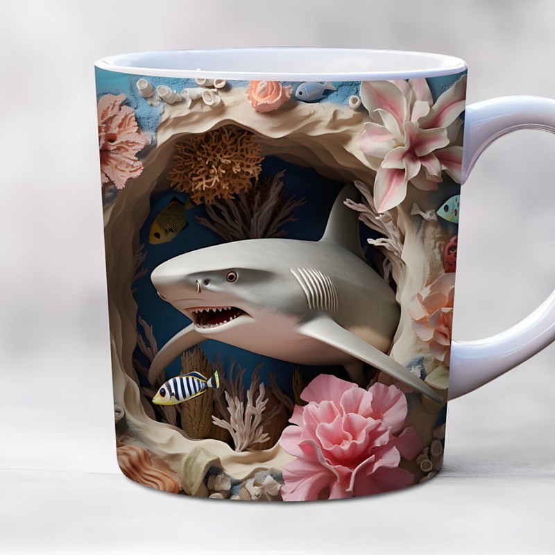 Animal Coffee Cup 3D illusion Coffee Mugs, Animal Gift Cup Travel Mug Funny Drinking Cup Desk Decor,11.2oz Ceramic Mug Tea Mug, Birthday Christmas Gifts for Animal Lovniner